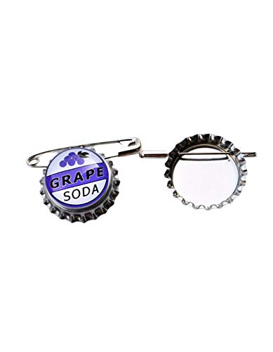 COLIBROX Set of 2 Replica ELLIE BADGE GRAPE SODA BOTTLECAP PIN! "UP" & Sticker Gift Bags Broach Costume Jewelry Badge Pin