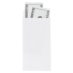 100 Pack Small Money Envelopes for Cash, Coins, Banks, Currency, and Budgeting (White, 3.5 x 6.5 In)