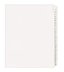 avery legal dividers, allstate collated sets, letter size, side tab, a-z, 25 tabs per set, 1 set (01700)