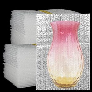 50pcs clear bubble out bags, 12”x16” bubble pouches bags for shipping, double wall bubble cushioning wrap bags for moving packaging storage fragile china dishes electronic item-large bubble pouches