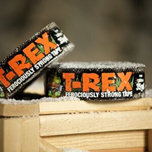 T-Rex 240998 Ferociously Strong Tape, 1.88 Inches x 35 Yards, Waterproof Backing, Dark Gunmetal Gray, Single Roll