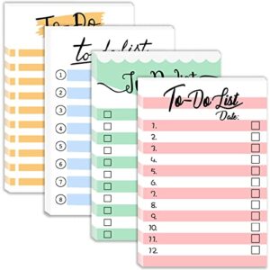 simpway to do list notepad, 200 sheets 4.0 x 6.0 inches to do list planner sticky notes, grocery list, reminders, suitable for work planner, daily to-do list planner, academic planner, 4 cute designs