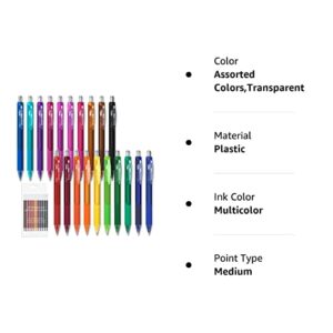 Smart Color Art 40 Pack Set, 20 Colored Gel Pens With 20 Matched Refills, Medium Point Retractable Gel Ink Pens With Comfortable Grip, Great for Journal Notebook Planner in School Office