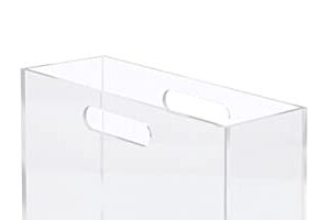 russell+hazel Acrylic File Box Slim, Clear, 4.5” x 12.25” x 10”