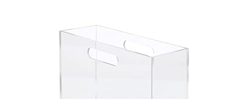 russell+hazel Acrylic File Box Slim, Clear, 4.5” x 12.25” x 10”