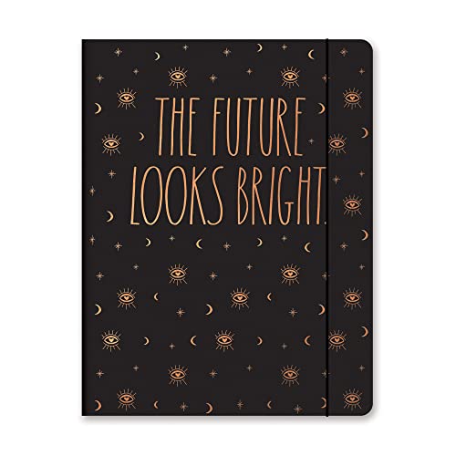 Rae Dunn by Orange Circle Studio Just Right 2022-2023 Monthly Planner - 17-Month Organizer with Full-Color Monthly Views, Storage Pocket & Elastic Closure - Future Looks Bright