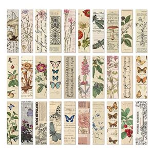 vintage natural style butterfly flower plant bookmarks, 30cps (gentle whispers)