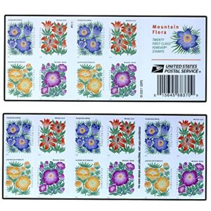 mountain flora flower us first class forever postage stamps celebrate beauty wedding (1 book of 20)