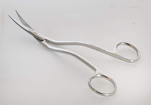 Mazbot 6 Inch Bent Handle Curved Embroidery Scissors---Perfect for Machine Embroidery