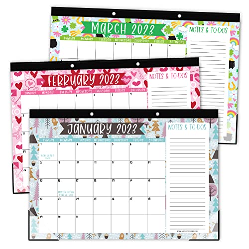 Doodle Large Desk Calendar 2023-2024 Calendar Desk Pad - 18 Month Calendar For Desk Calendars 2023-2024, 2023 Desk Planner 2023 Desk Calendar 11x17, Large Calendar 2023-2024 For Wall Calender 2023