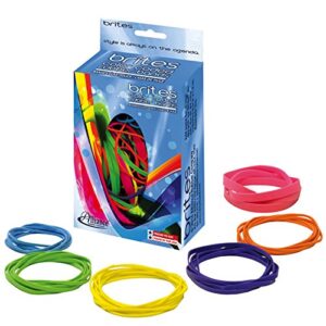 Alliance Rubber 07706 Non-Latex Brites File Bands, Colored Elastic Bands, 1.5 oz Pic Pac Dispenser (Assorted Bright Colors and Sizes)