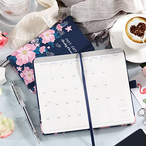2023-2025 Pocket Planner/Calendar - 3 Year Monthly Planner from Jan 2023 - Dec 2025, 6.3" x 3.8", 2023-2025 Monthly Planner with 61 Notes Pages, Inner Pocket, Pen Loop, Elastic Closure
