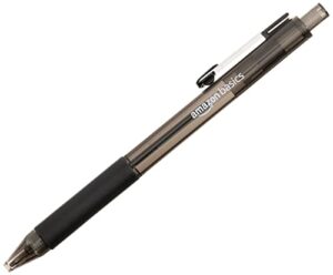 amazon basics retractable comfort grip ballpoint pens, medium point 1.0mm, black, 12 pack