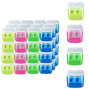 gutyble 48 pcs manual pencil sharpeners with lid, for school,office and home