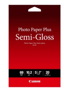 canon photo paper plus semi-gloss 5″ x 7″ (20 sheets) (sg-201 5x7)