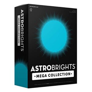 astrobrights mega collection, colored paper, bright blue, 625 sheets, 24 lb/89 gsm, 8.5″ x 11″ – more sheets! (91621)