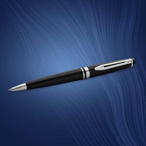 Waterman Expert Black Ballpoint Pen CT, Medium Point, Blue Ink