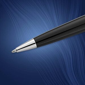 Waterman Expert Black Ballpoint Pen CT, Medium Point, Blue Ink