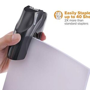Bostitch Stapler with Staples Value Pack Set, Heavy Duty Stand Up Stapler, Black, 40 Sheet Capacity with 5000 Staples, Small Stapler Size, Fits Into The Palm of Your Hand (B175-BLK -VP)