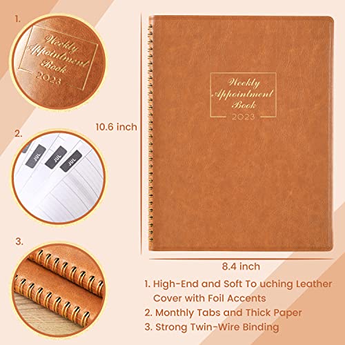 Weekly Appointment Book 2023 - Daily Hourly Planner 2023, January 2023- December 2023, 8.4" x 10.6", 15-Minute Interval, Flexible Soft Cover, Twin-Wire Binding, Perfect for Your Life