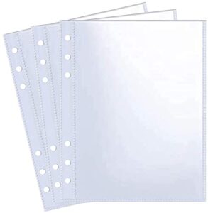 30 pack 60 pockets 5×7” photocard sleeves for a5 6 ring binder, ultra-clear photo sleeves, double-sided 1 pocket photo pages, top loading photo sheet protector for photos, postcards, seed packets