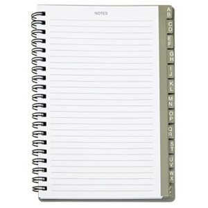 Juvale 2 Pack Spiral Password Notebook with Alphabetical Tabs, Internet Address Keeper Logbooks, Grey/Black (6x7 In)