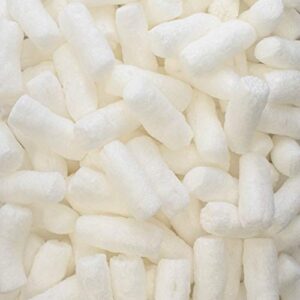 1 cu ft white bio tube recycled anti static packing peanuts popcorn tube shape loose fill | magicwater supply