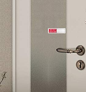 Privacy Sign - Do Not Disturb / Welcome Sign for Home Office Restroom Conference Hotel Hospital, Non-Scratch Magnetic Slider Door Indicator Sign Tells Whether Room Vacant or Occupied (Silver)