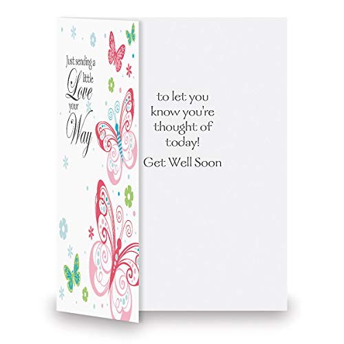 Get Well Greeting Card Value Pack – Set of 18 (9 Designs), Large 5 x 7 inches, Envelopes Included, by Current