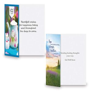 Get Well Greeting Card Value Pack – Set of 18 (9 Designs), Large 5 x 7 inches, Envelopes Included, by Current