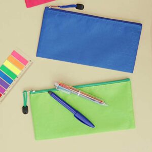 LABUK Pencil Pouch 6 Pack Pencil Bags Small Zipper Pouches Bulk Waterproof Pencil Case for School Office Supplies Travel Cosmetics Accessories Stationery 6 Color