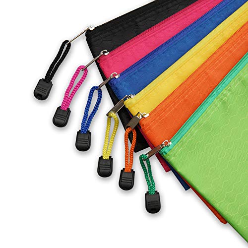 LABUK Pencil Pouch 6 Pack Pencil Bags Small Zipper Pouches Bulk Waterproof Pencil Case for School Office Supplies Travel Cosmetics Accessories Stationery 6 Color