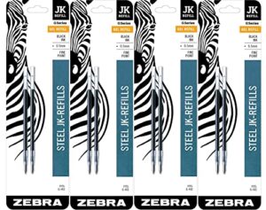 zebra g-402 stainless steel pen jk-refill, fine point, 0.5mm, black ink, 8-count