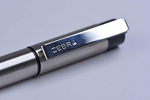 Zebra G-402 Stainless Steel Pen JK-Refill, Fine Point, 0.5mm, Black Ink, 8-Count