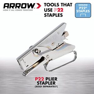 Arrow 224 Heavy Duty P22 Staples for Use with Plier-Type Paper and Bag Staplers in Restaurants, Offices, Classrooms, 5050-Pack, 1/4-Inch