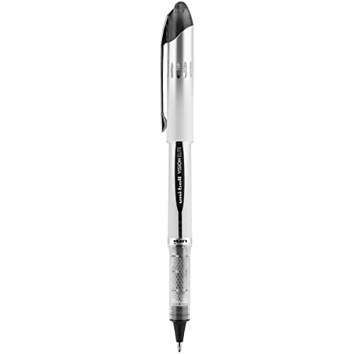 uniball Vision Elite Rollerball Pens with 0.8mm Bold Point, Black, 3 Count