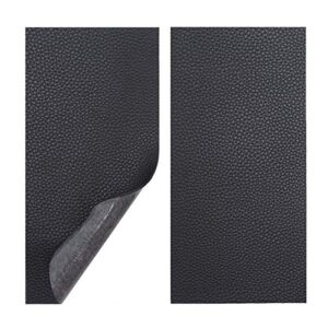 vowcarol leather repair kits for couches and cars, leather repair patches super-thin vinyl repair kit 2 pcs black