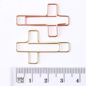 Mr. Pen- Cross Paper Clips, 35 Pack (Gold and Rose Gold Color), Bible Paper Clips, Journaling Paper Clips, Bible Study Supplies, Christian Journaling Supplies, Bible Journaling Items, Bible Clips