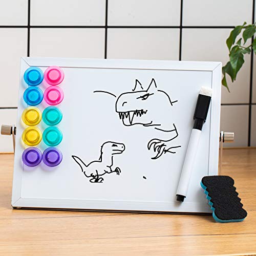 AFAN Small Whiteboard Dry Erase Boards Double-Sided Magnetic Mini Whiteboard Office Magnetic Whiteboard7.87"x 5.9"Portable Learning Board Message Board Suitable for School Home Office memo