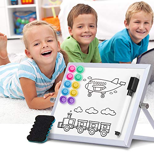 AFAN Small Whiteboard Dry Erase Boards Double-Sided Magnetic Mini Whiteboard Office Magnetic Whiteboard7.87"x 5.9"Portable Learning Board Message Board Suitable for School Home Office memo