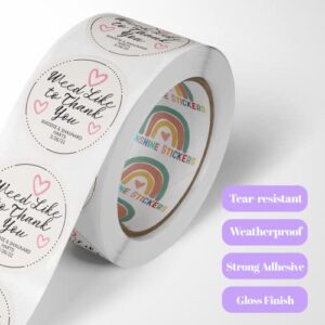 150 Custom Circle/Square BOPP Roll Labels- Personalized Stickers for Business Logo, Party, Wedding Favor, Baby Shower-Any Design Text + Image, Matte/Gloss Finish (2 Inch Circle)