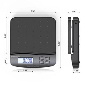 Amazon Basics Digital Postal Table Top Scale - AC Adapter, Counting Function, 65 Pound Capacity, 0.1 Ounce Readability