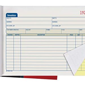 Adams Invoice Book 3 Pack, 2 Part Carbonless Invoices, Horizontal Sales Slip, 5-9/16 x 8-7/16 Inches, 50 Sets per Book (DC5840-3)