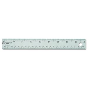 Westcott 10417 Westcott 18" Stainless Steel Office Ruler With Non Slip Cork Base