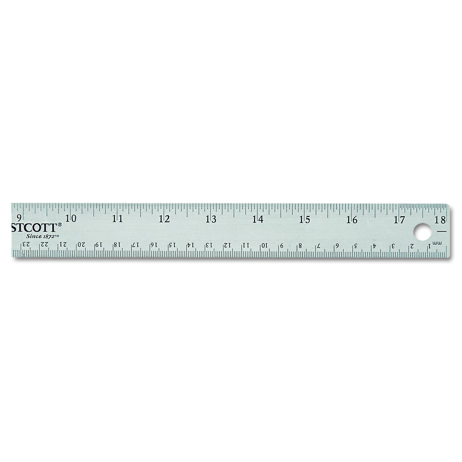 Westcott 10417 Westcott 18" Stainless Steel Office Ruler With Non Slip Cork Base