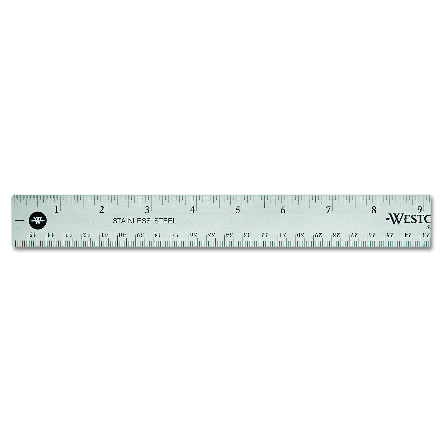 Westcott 10417 Westcott 18" Stainless Steel Office Ruler With Non Slip Cork Base