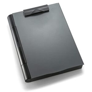 Officemate Recycled Double Storage Clipboard/Forms Holder, Plastic, Gray/Black (83357), (Model: OIC83357)