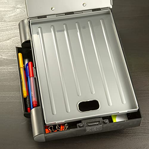 Officemate Recycled Double Storage Clipboard/Forms Holder, Plastic, Gray/Black (83357), (Model: OIC83357)