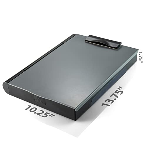 Officemate Recycled Double Storage Clipboard/Forms Holder, Plastic, Gray/Black (83357), (Model: OIC83357)