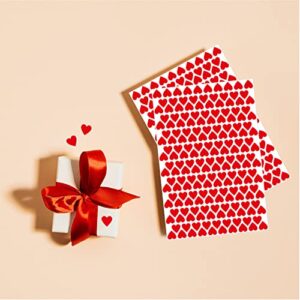 1810 PCS Heart-Shaped Red Stickers , Permanent Love Labels on 10 Sheets for Party Favors, Invitation Seals, Gift Packaging, Boxes and Bags ( 1/2” in Diameter)